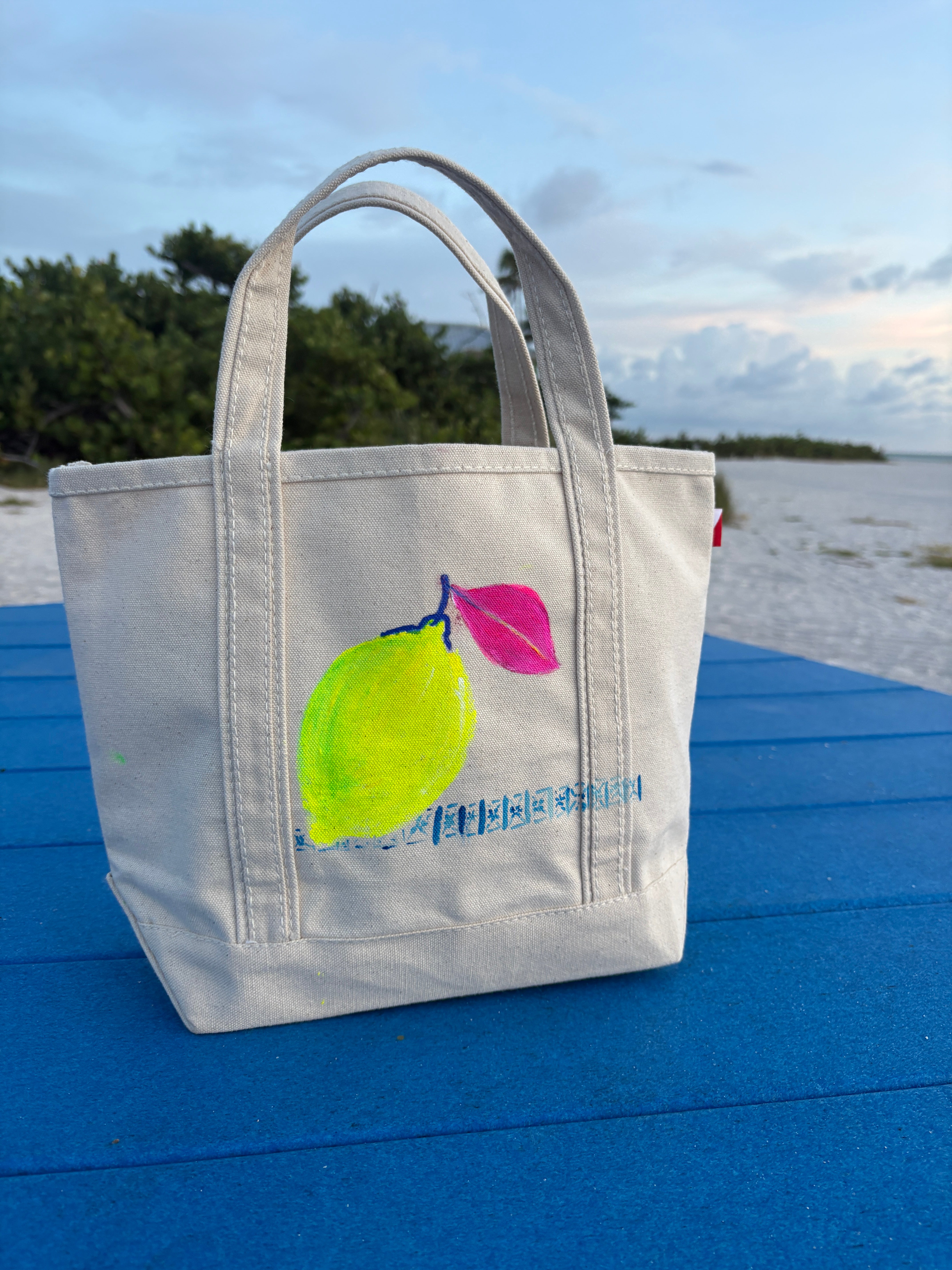 LIMONE + GELATO | Hand Painted Mini Tote