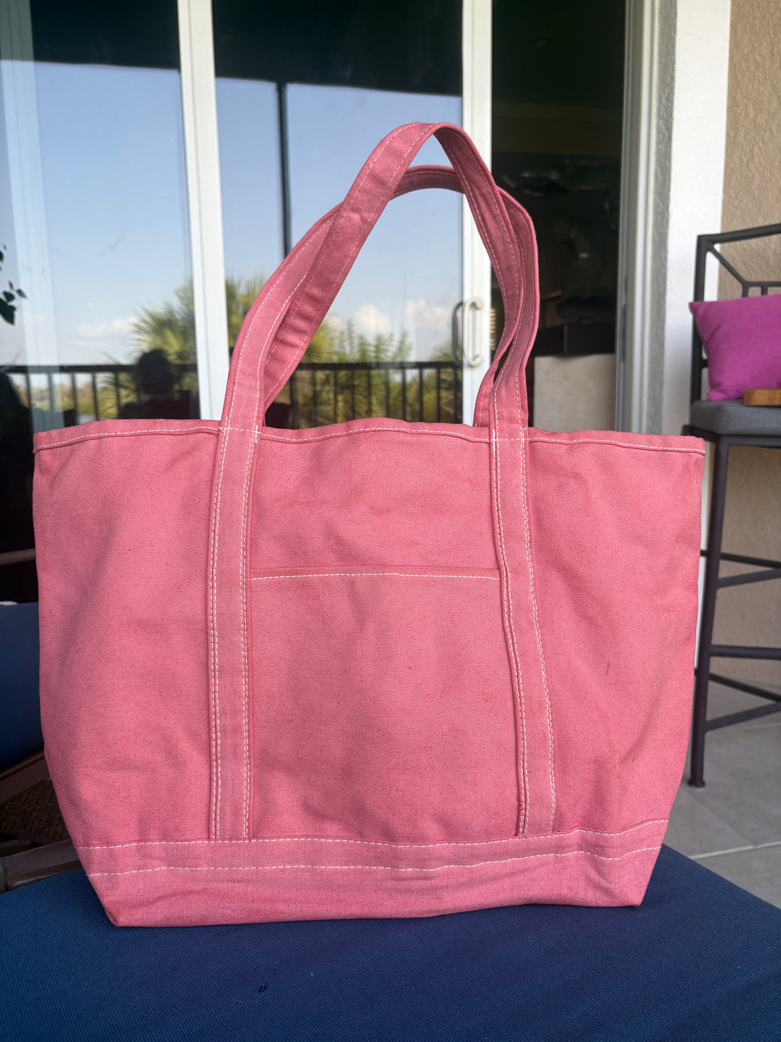 Nantucket hand-dyed hand-painted large tote