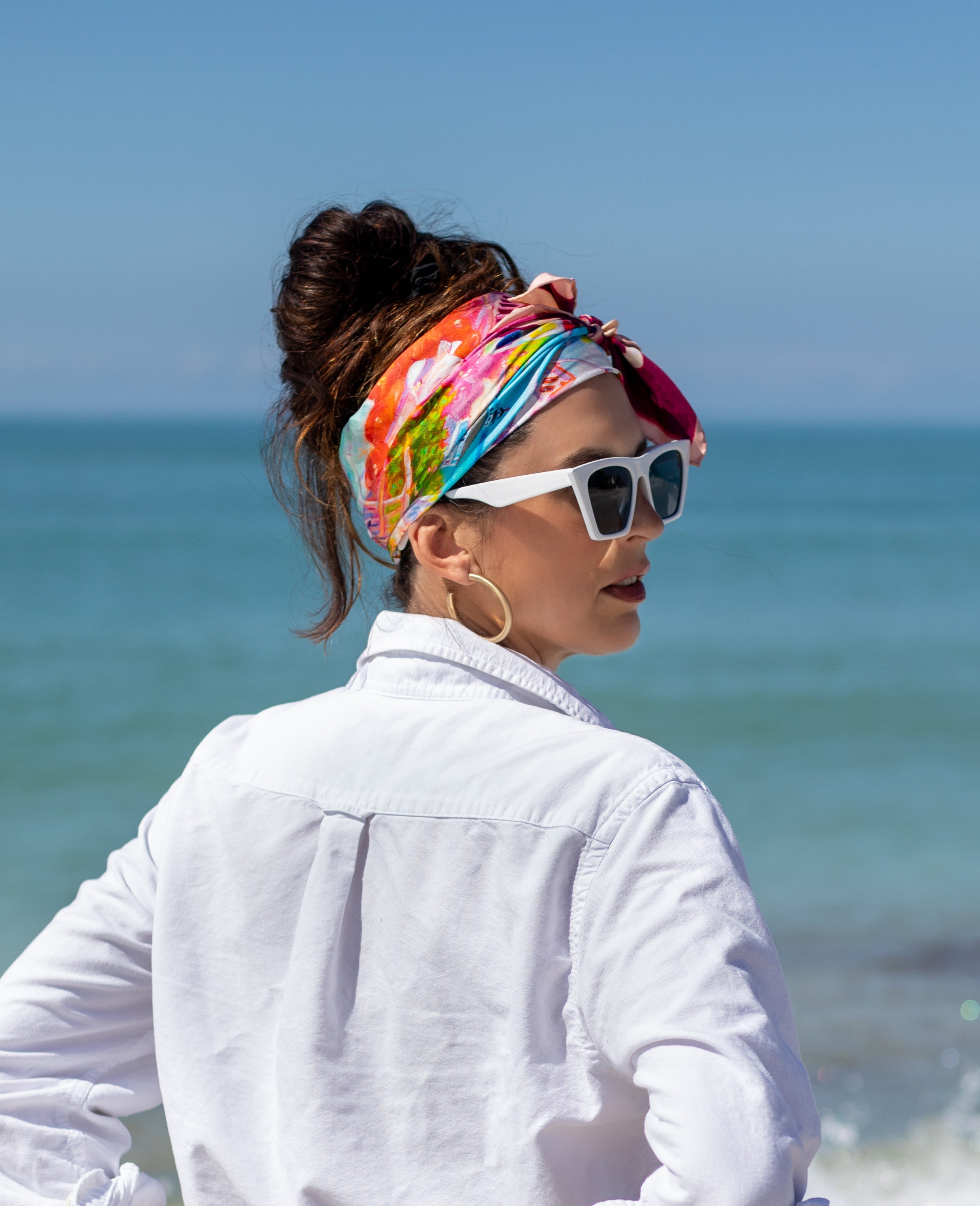 The Boca Grande Silk Scarf - Orchid Bloom