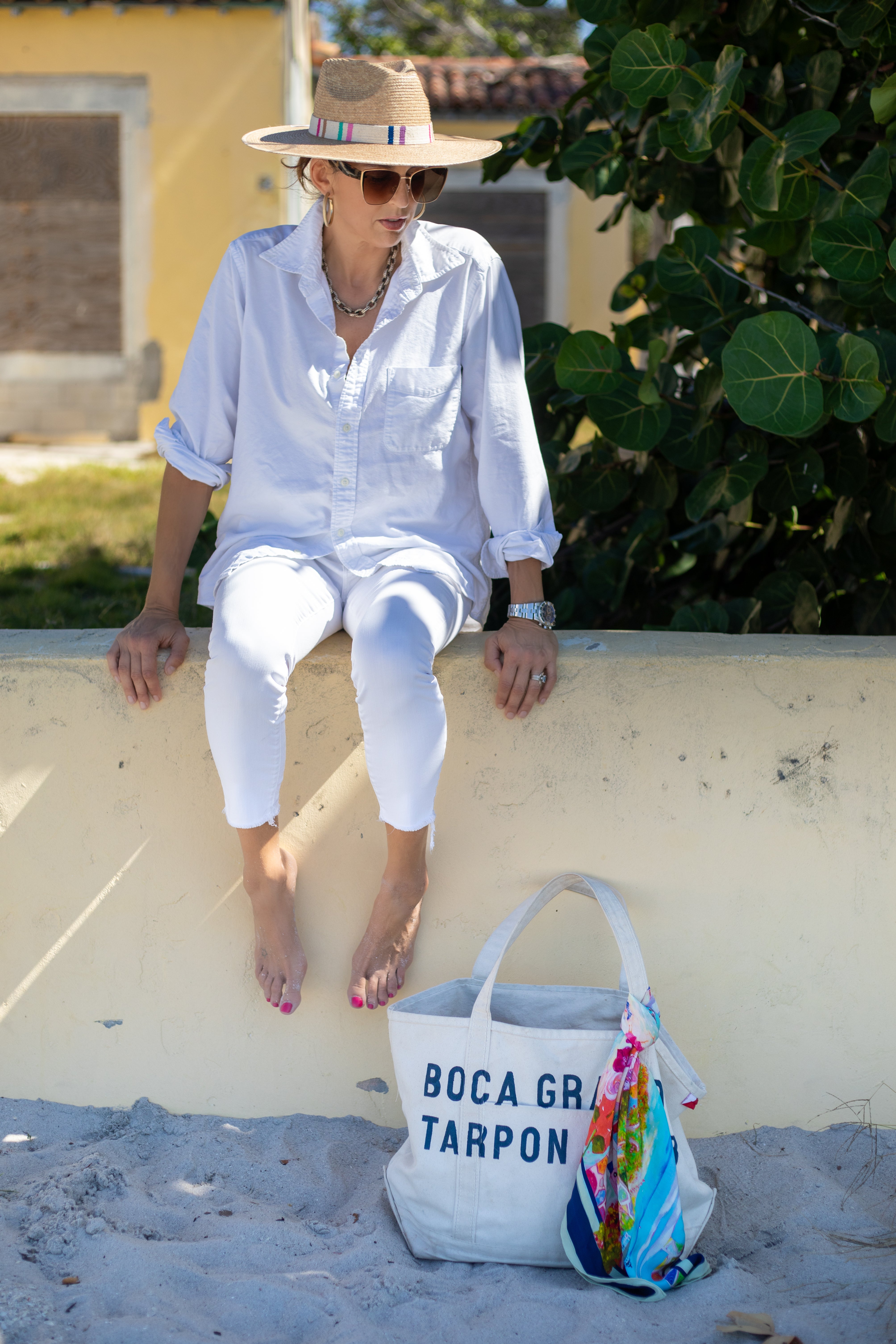 The Boca Grande Silk Scarf - Midnight Pass