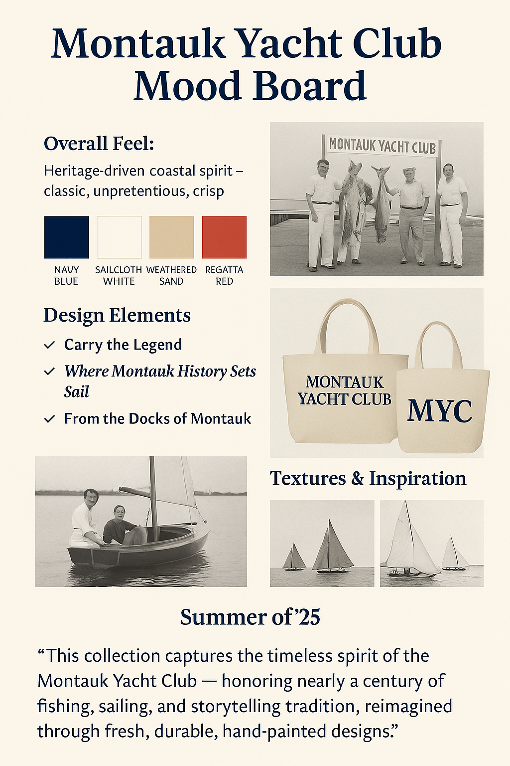 Montauk Yacht Club Heritage Tote