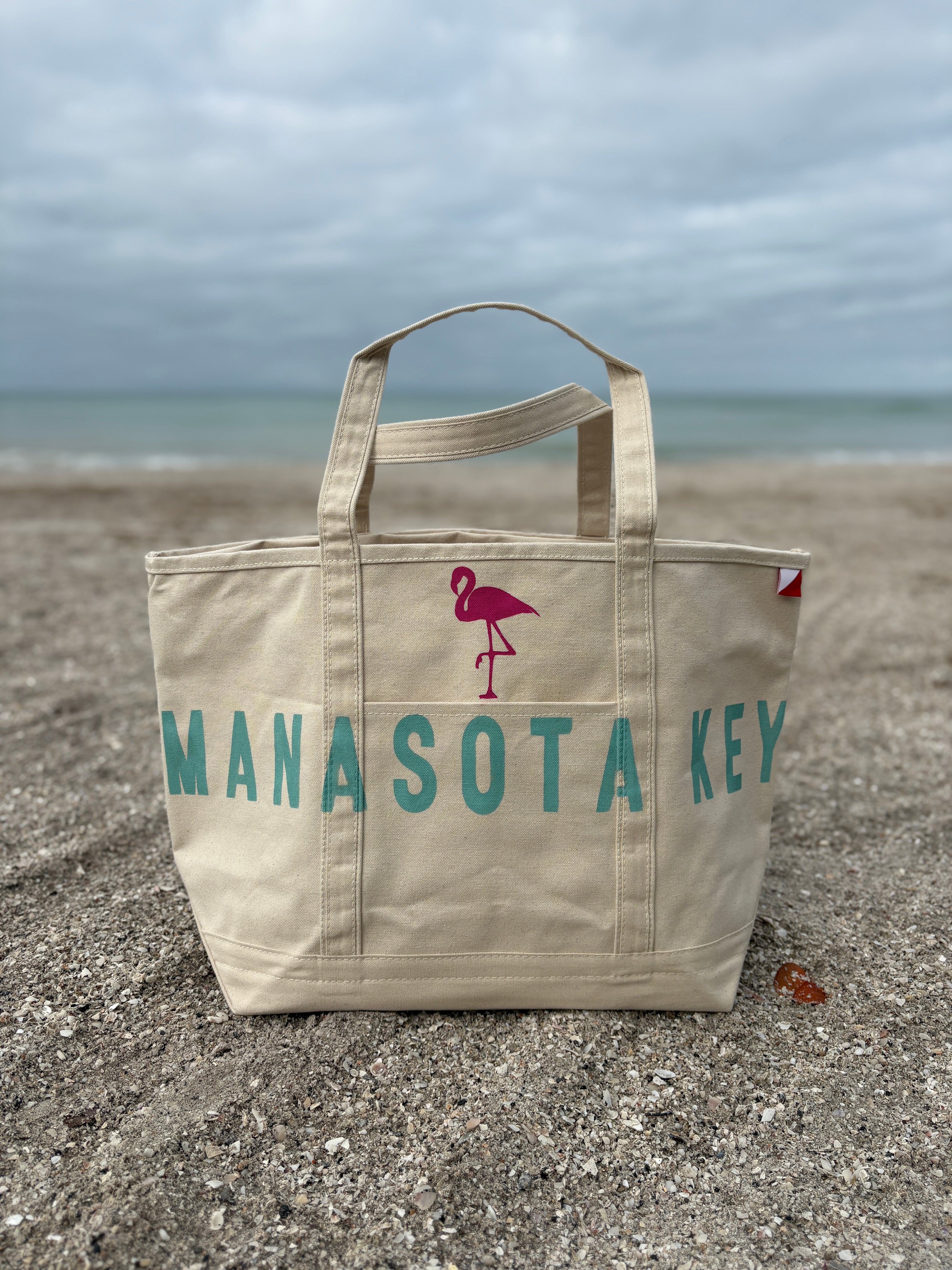 Manasota Key 🦩Large Tote
