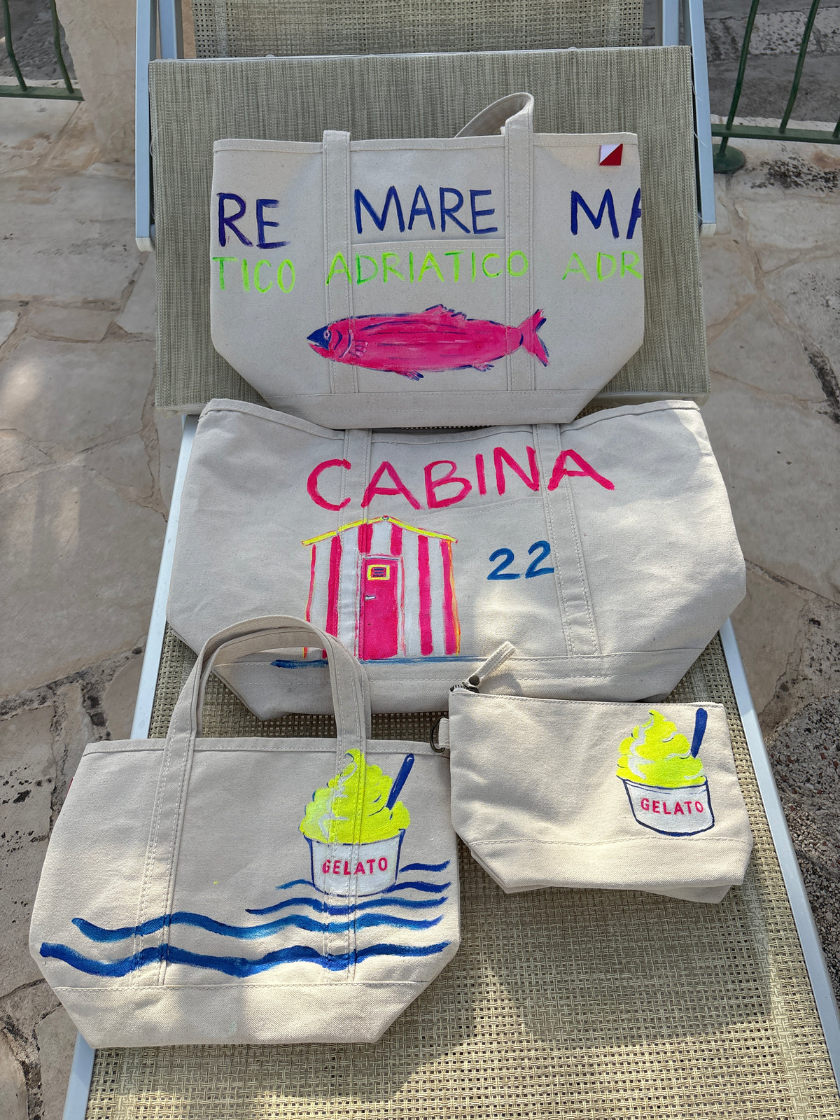 The Going Somewhere Set | Hand-Painted Travel Tote Collection