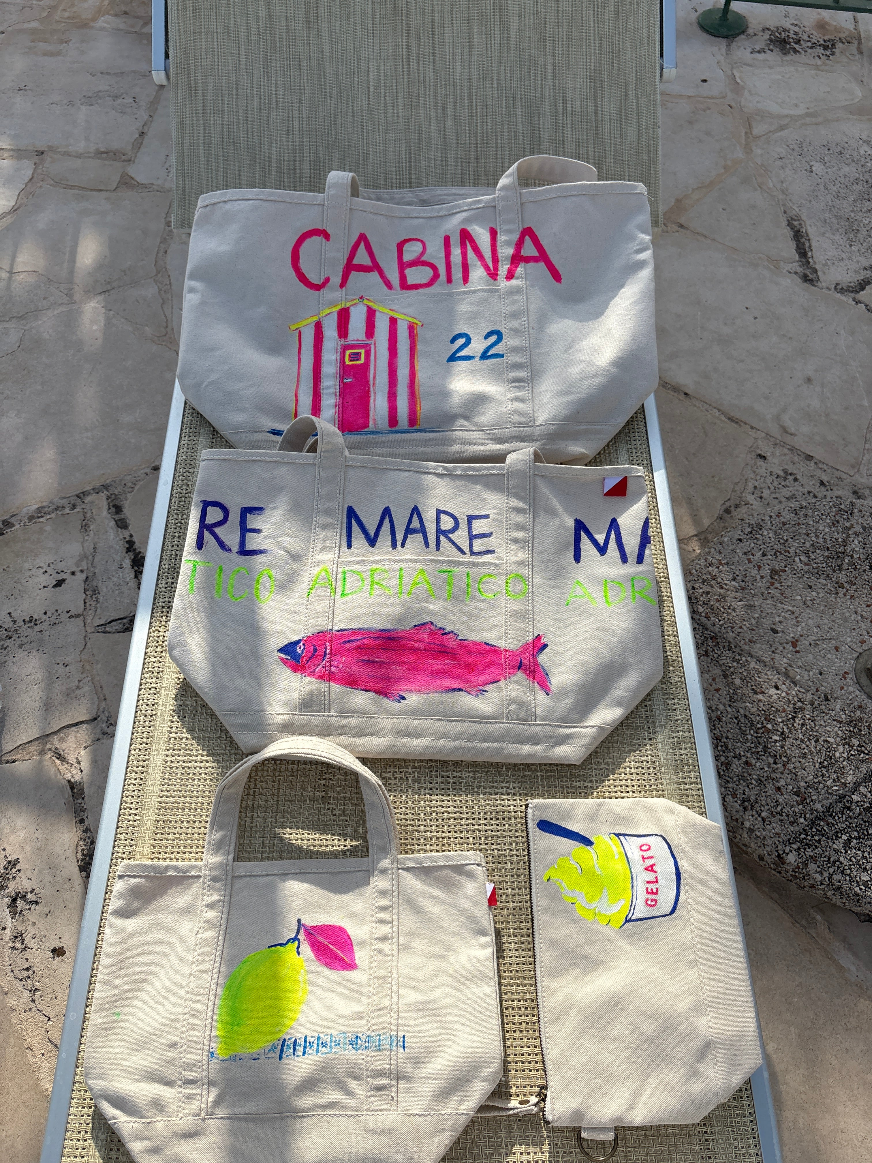 The Going Somewhere Set | Hand-Painted Travel Tote Collection