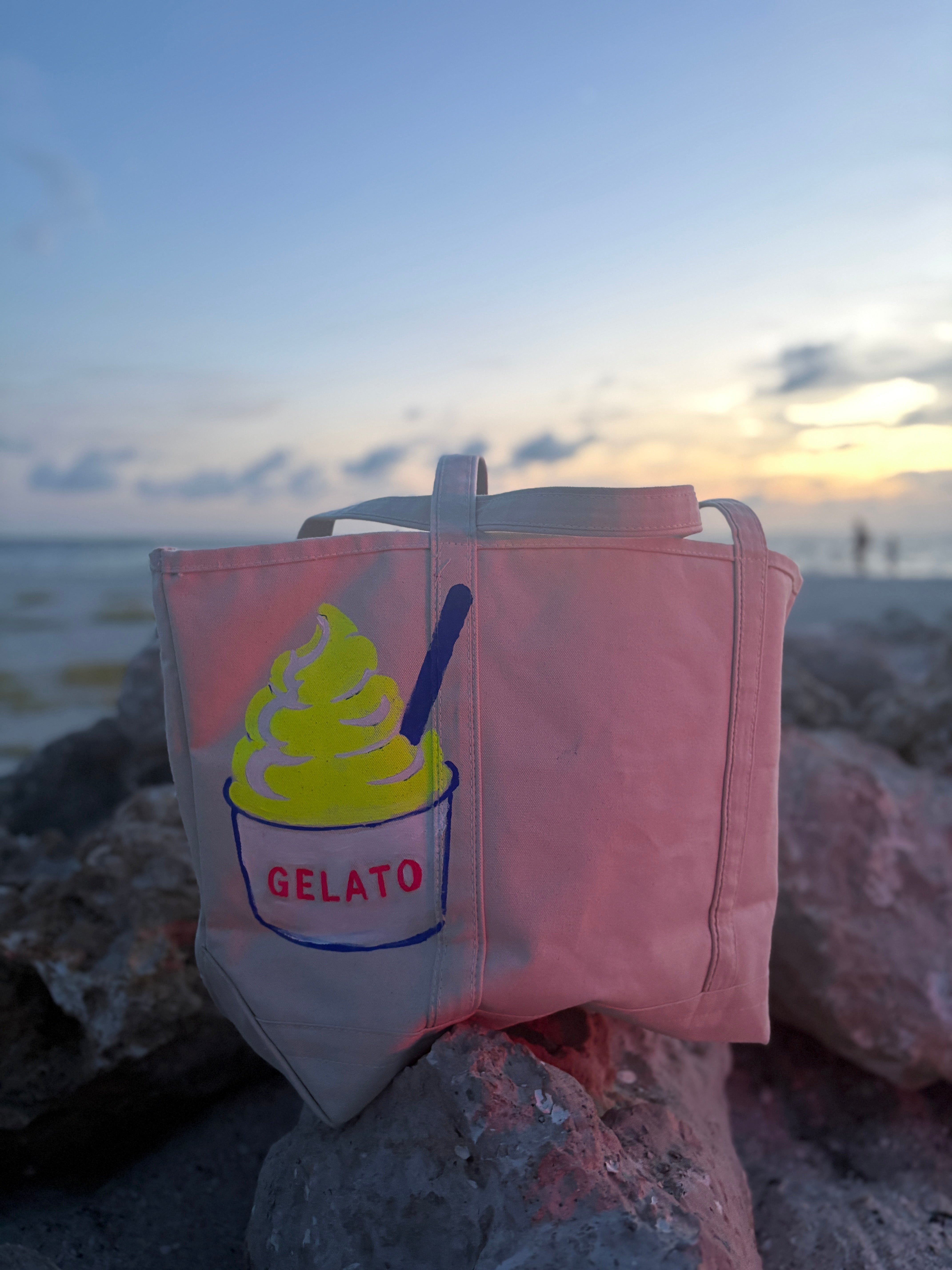 GELATO | Hand Painted Mini Zip Pouch