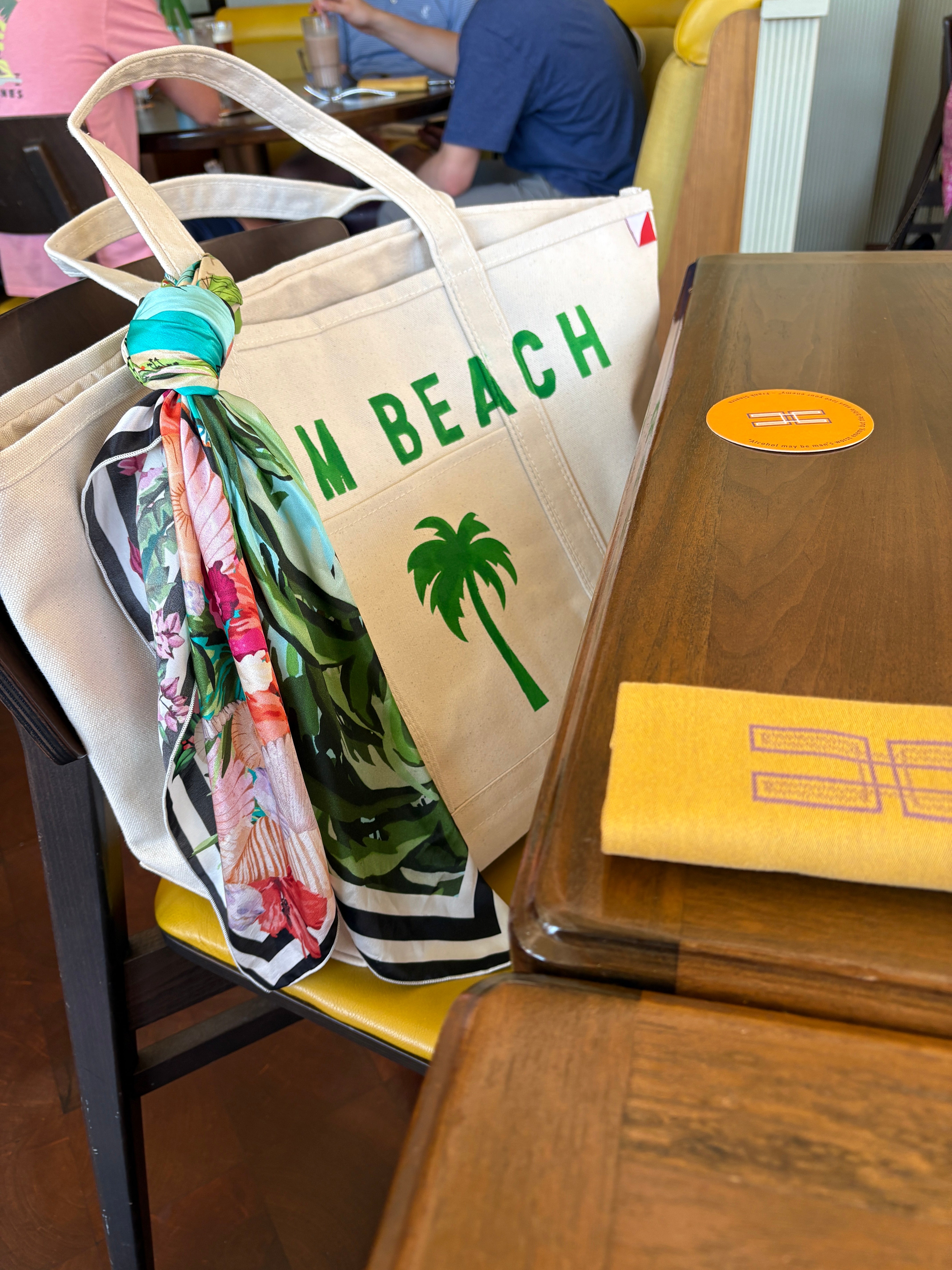 Palm Beach Tote – Green Palm Edition | Large Canvas Carryall