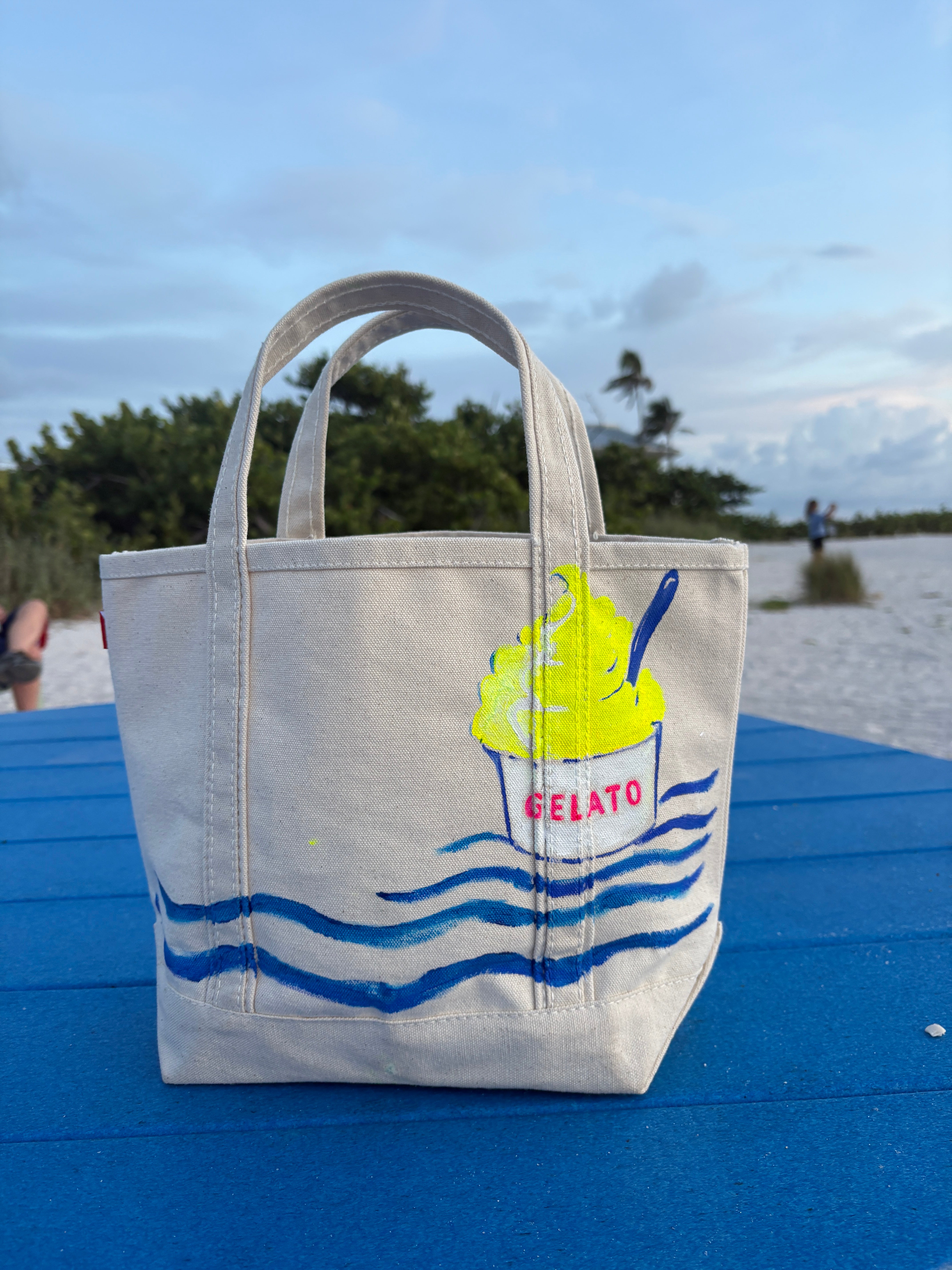 LIMONE + GELATO | Hand Painted Mini Tote