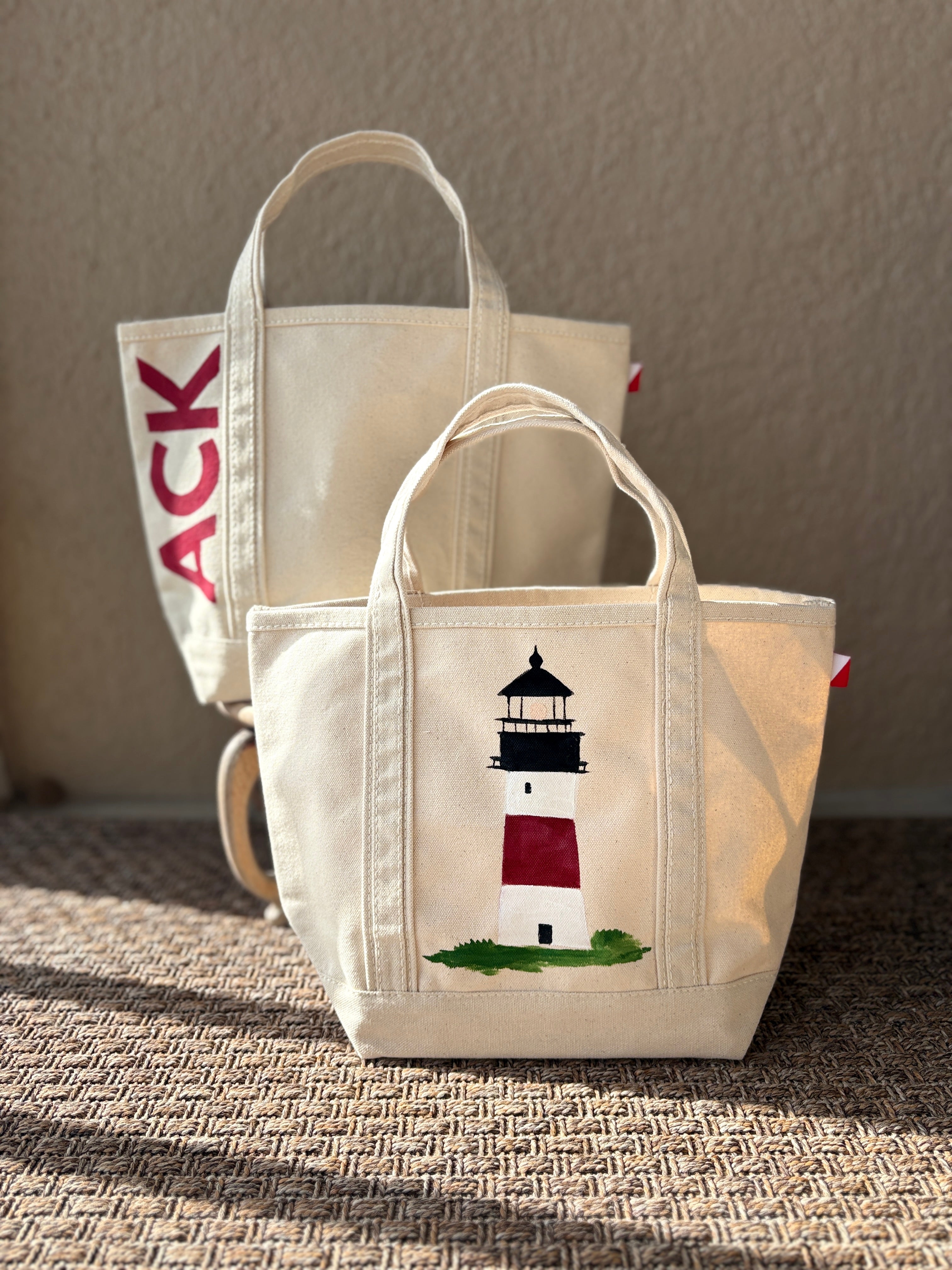 ACK mini Sankaty lighthouse tote
