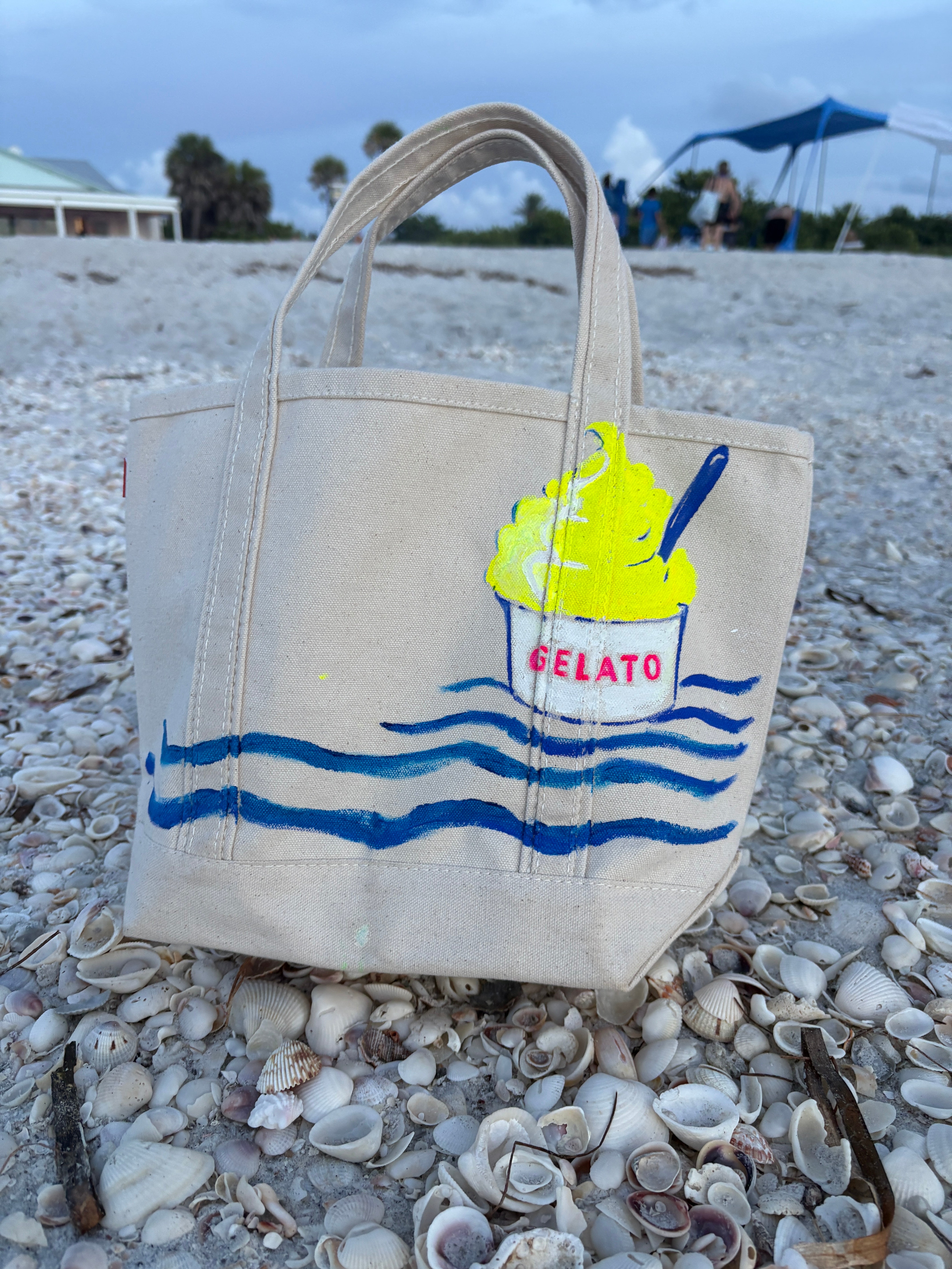 LIMONE + GELATO | Hand Painted Mini Tote