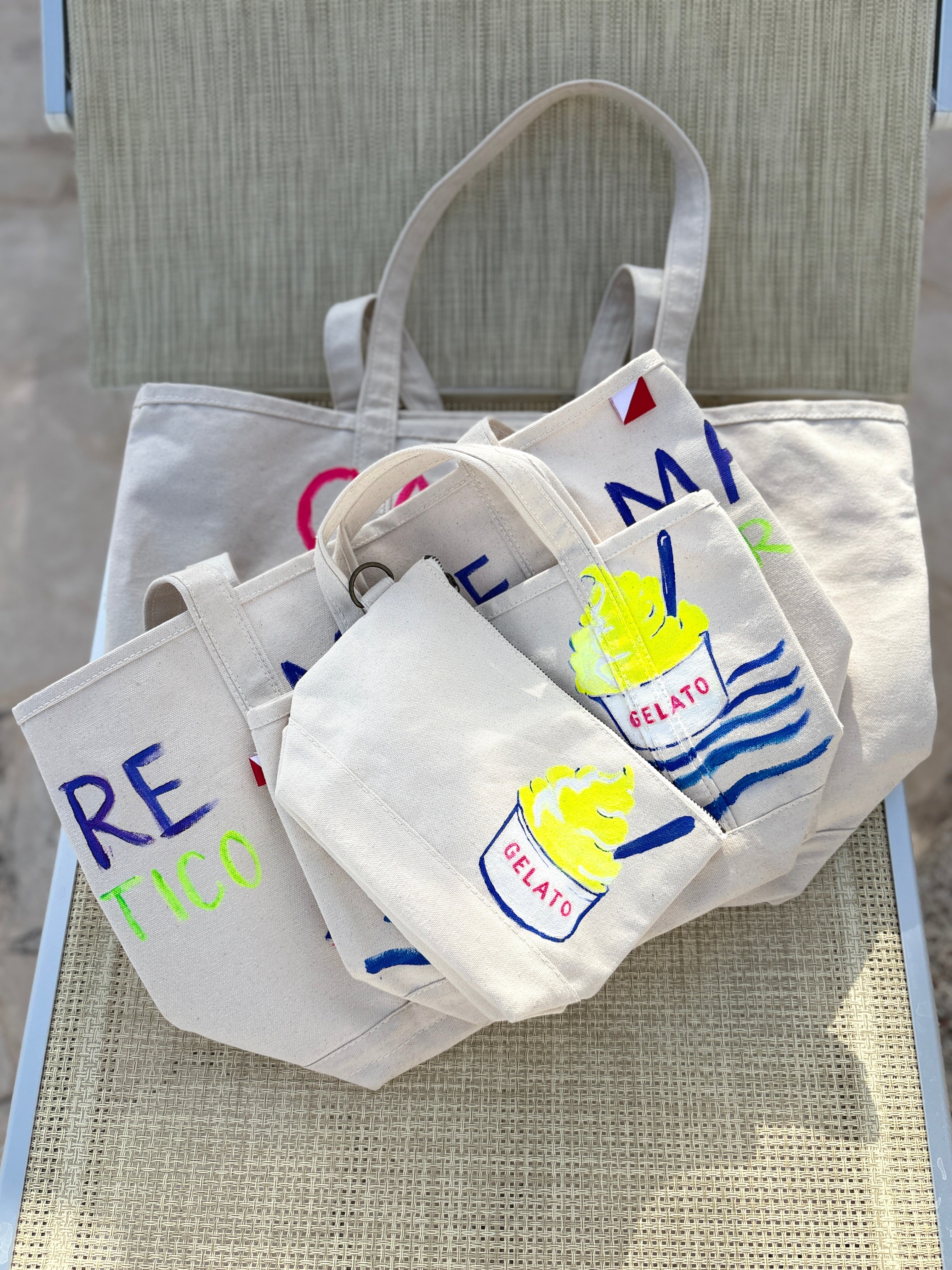 The Going Somewhere Set | Hand-Painted Travel Tote Collection