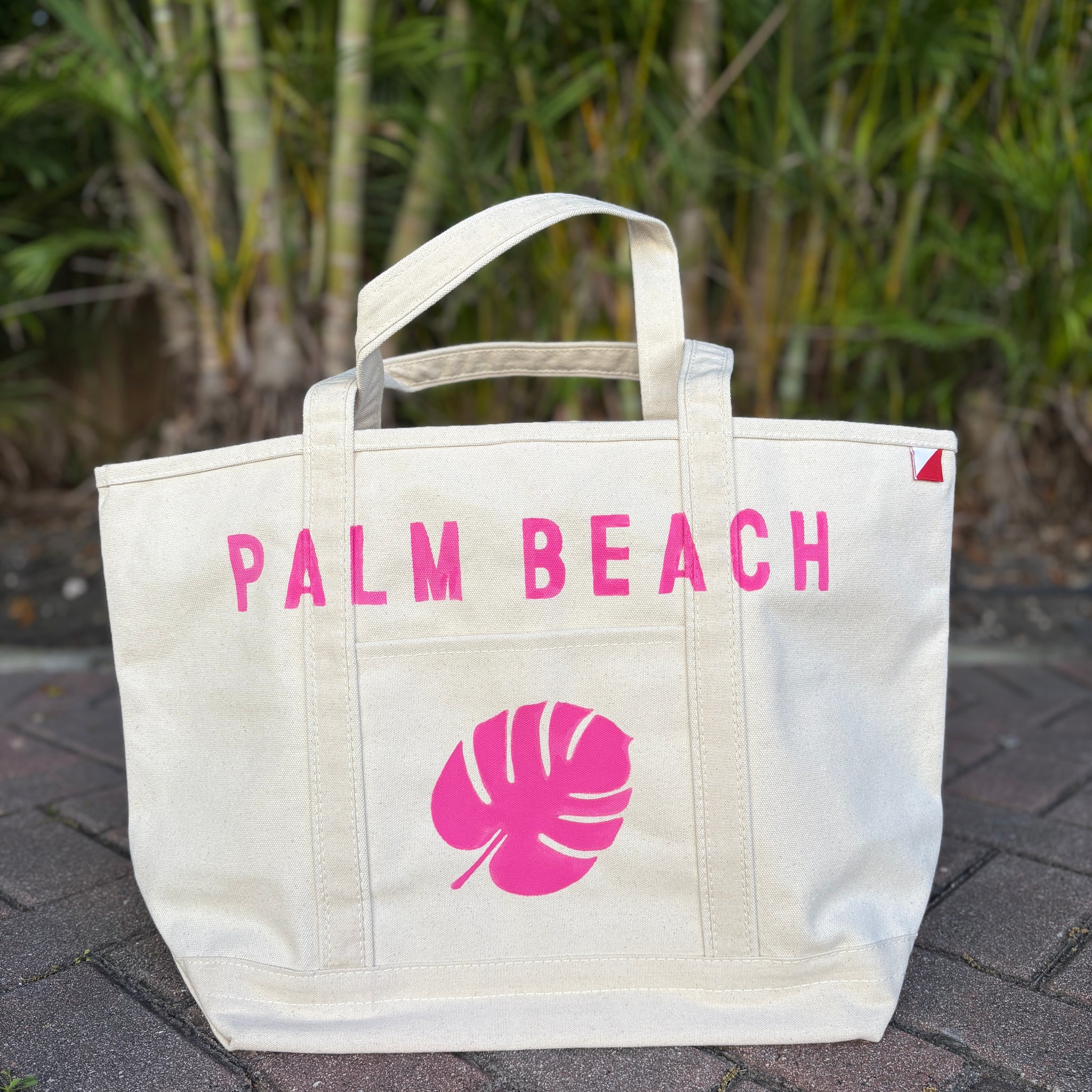 The Palm Beach Tote – Pink Palm Leaf Edition