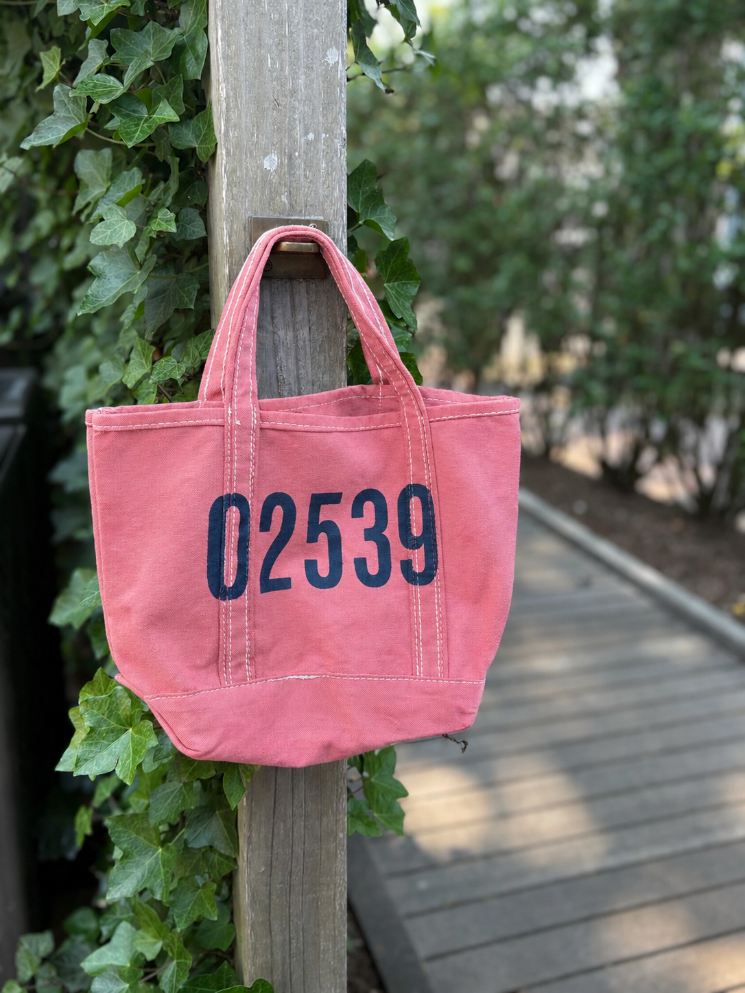 MV Zip Code 02539 Washed Red Mini Tote