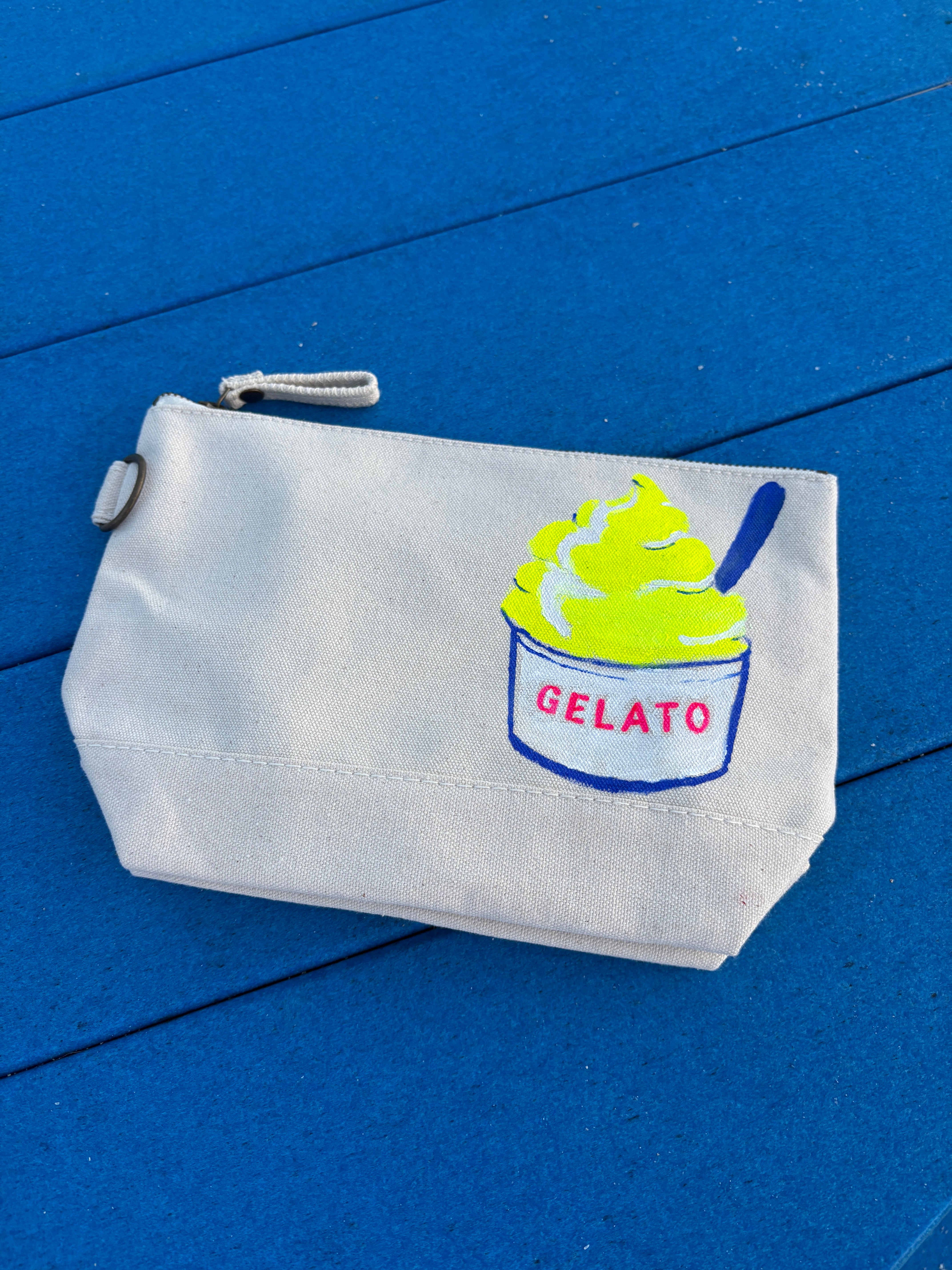 GELATO | Hand Painted Mini Zip Pouch