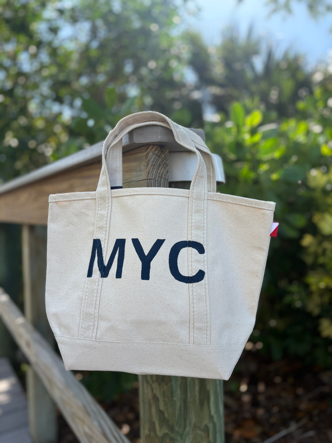 MYC hand-painted mini tote
