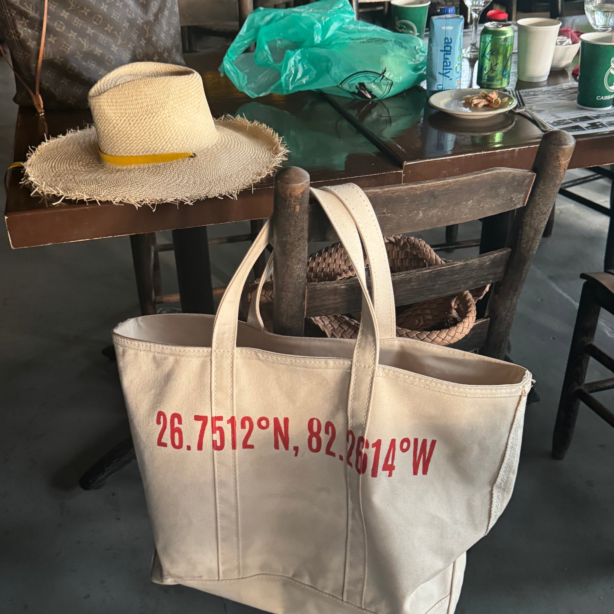 Boca Grande Coordinates Large Tote in Florida Orange