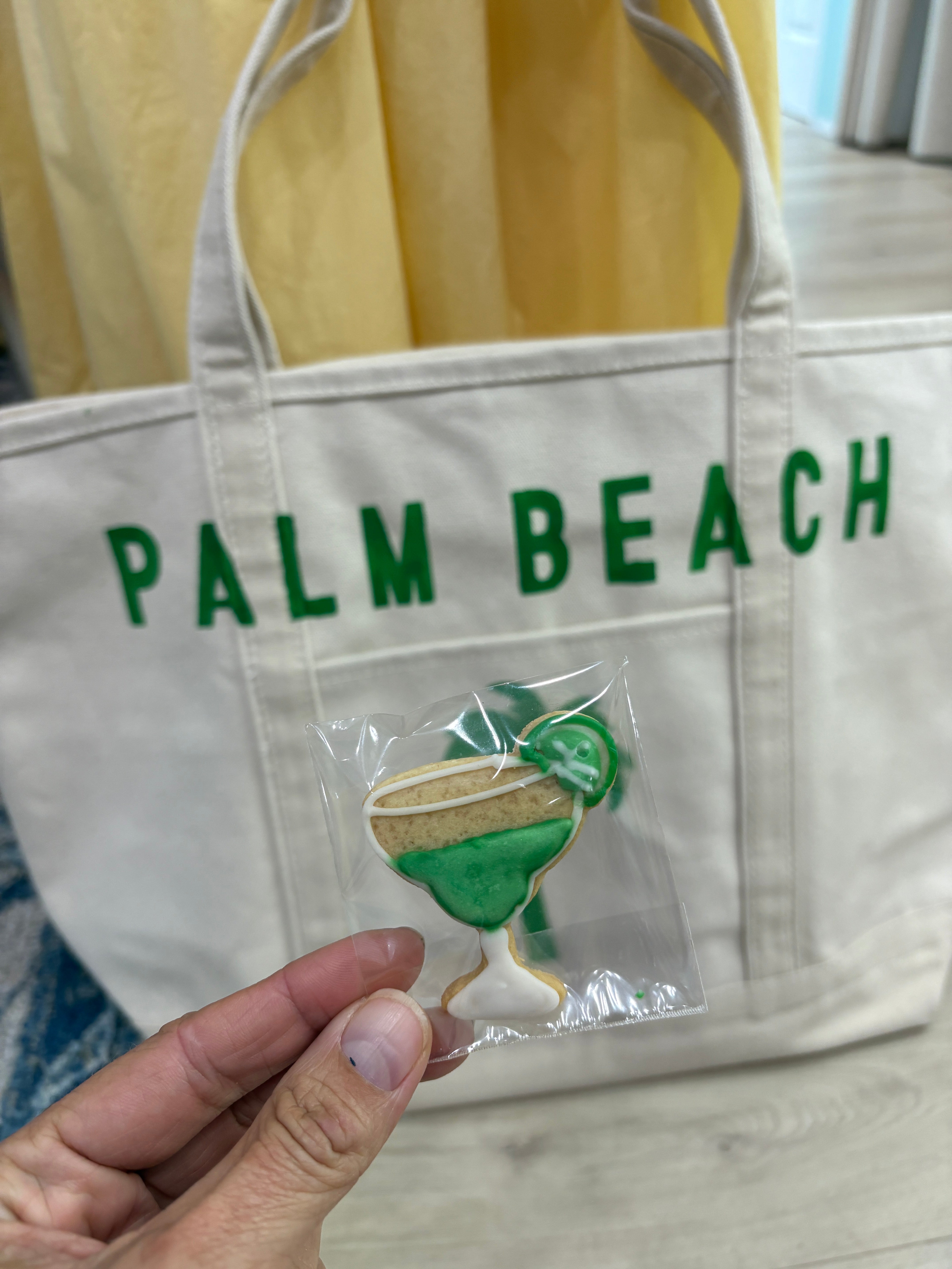 Palm Beach Tote – Green Palm Edition | Large Canvas Carryall