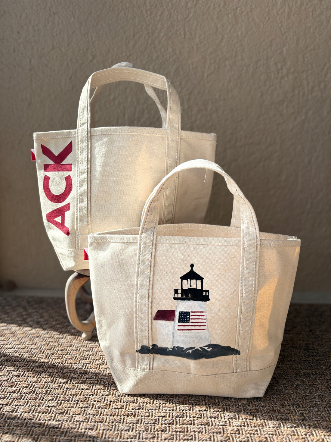ACK mini Brant Point lighthouse tote
