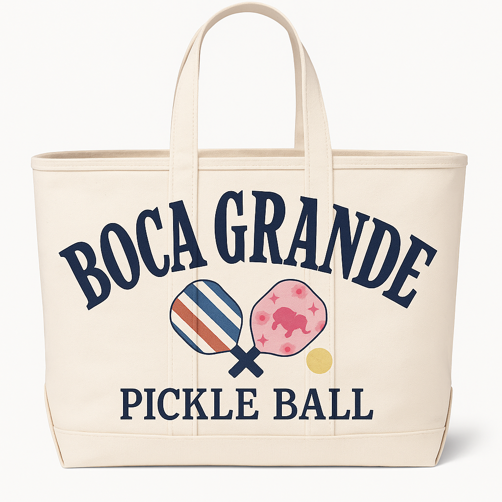 Custom hand-painted large tote bag