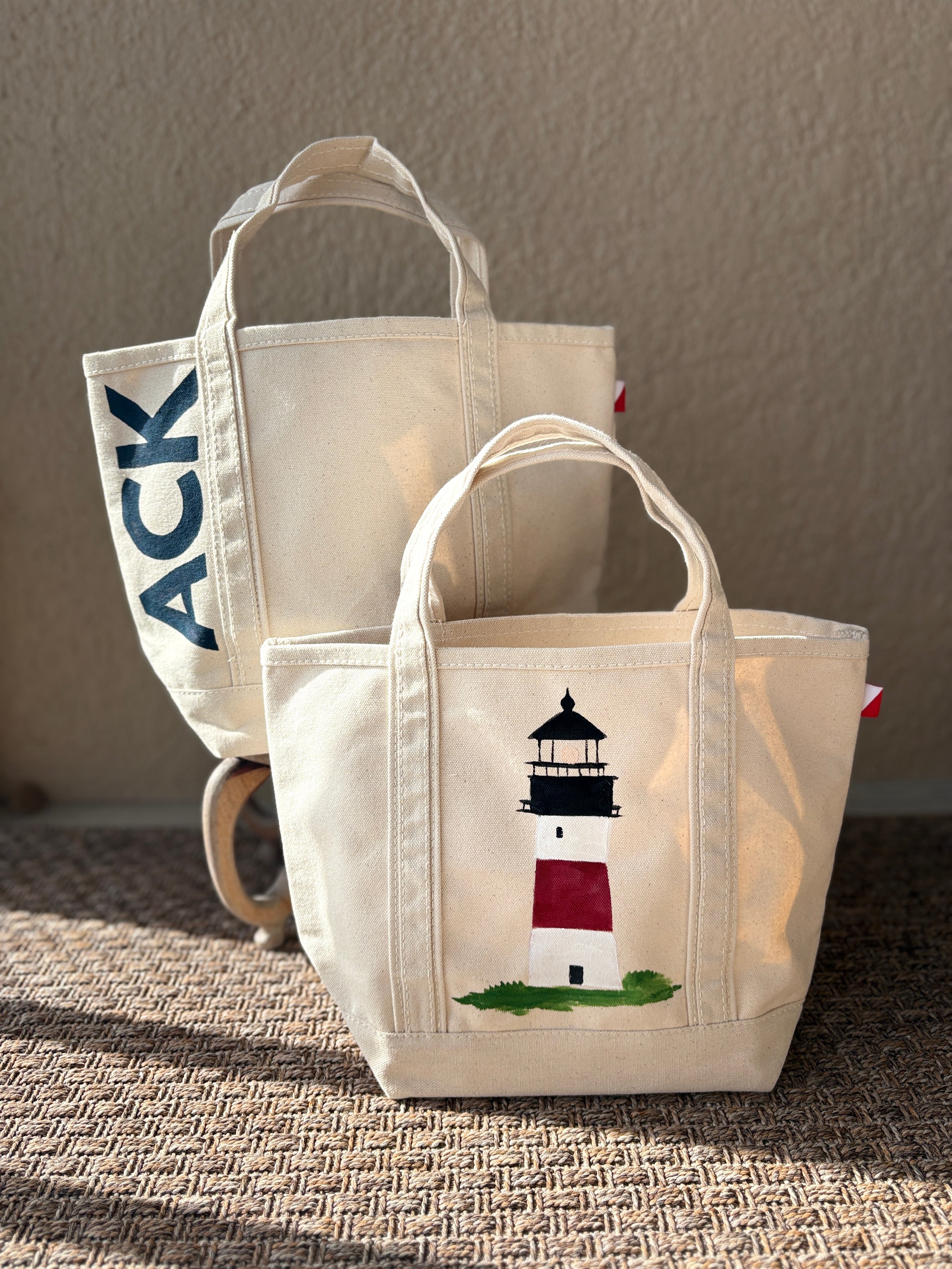 ACK mini Sankaty lighthouse tote