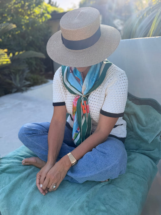 The Boca Grande Silk Scarf | Gasparilla Green | Made in Italy
