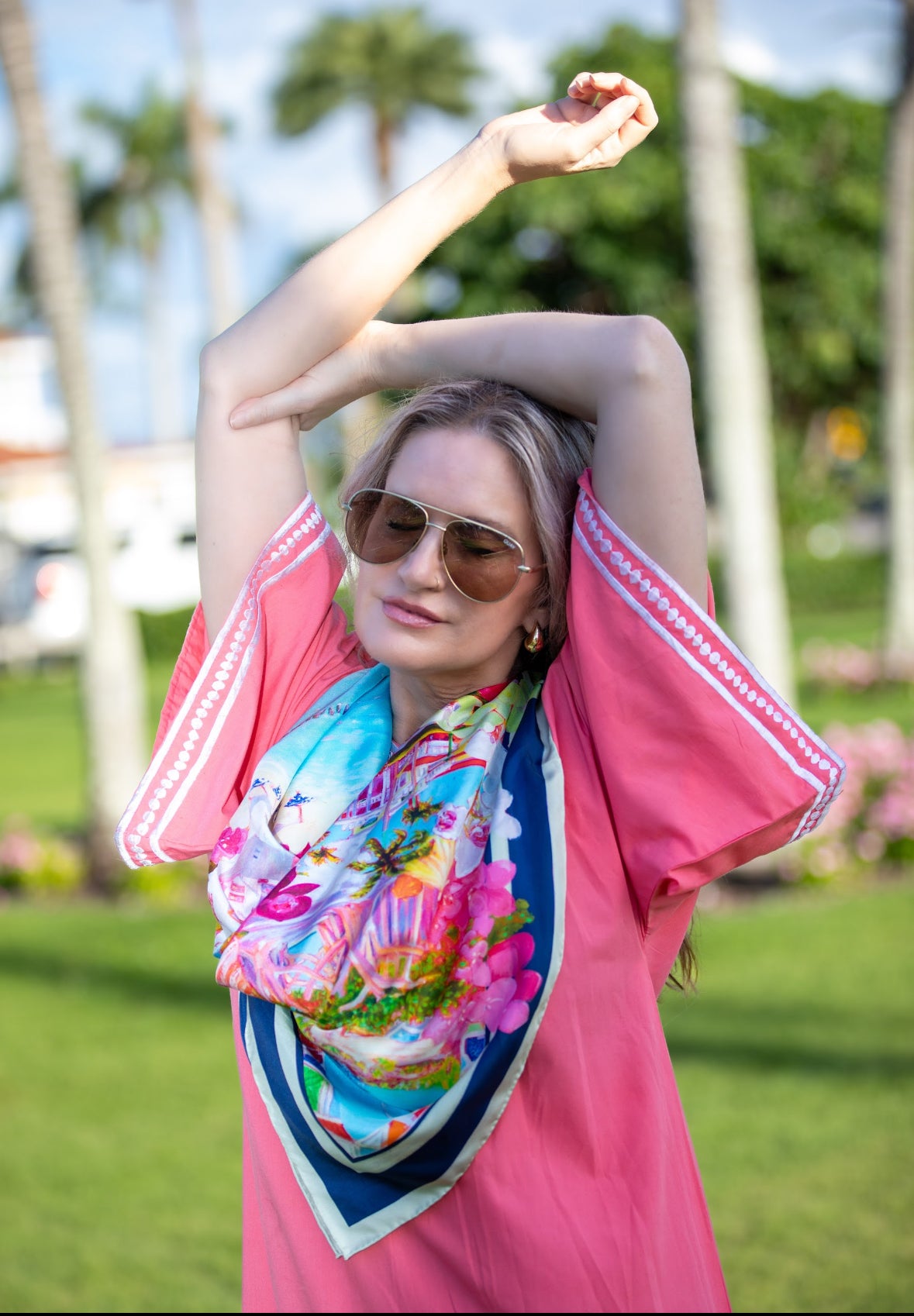 The Boca Grande Silk Scarf - Midnight Pass