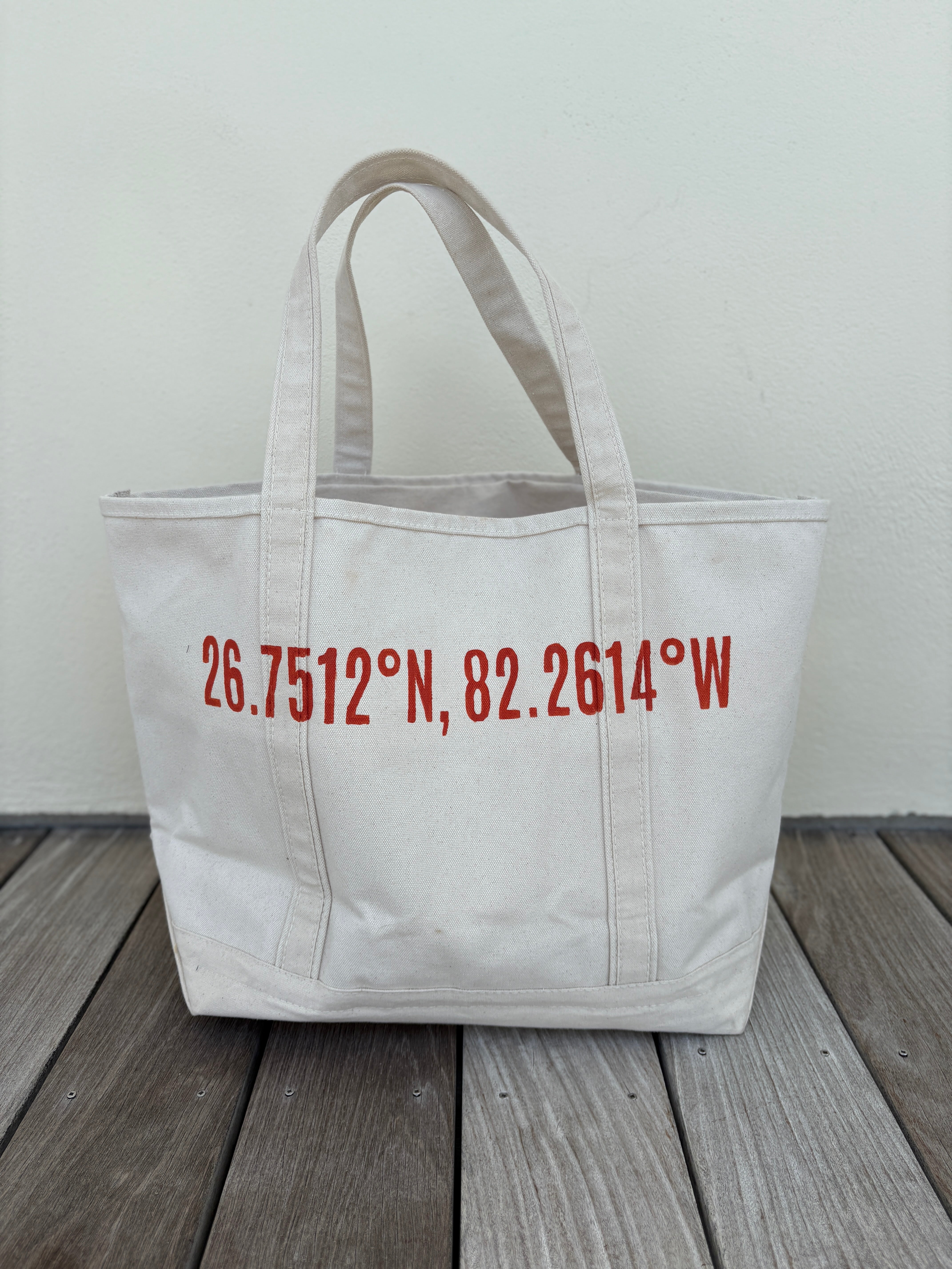 Boca Grande Coordinates Large Tote in Florida Orange