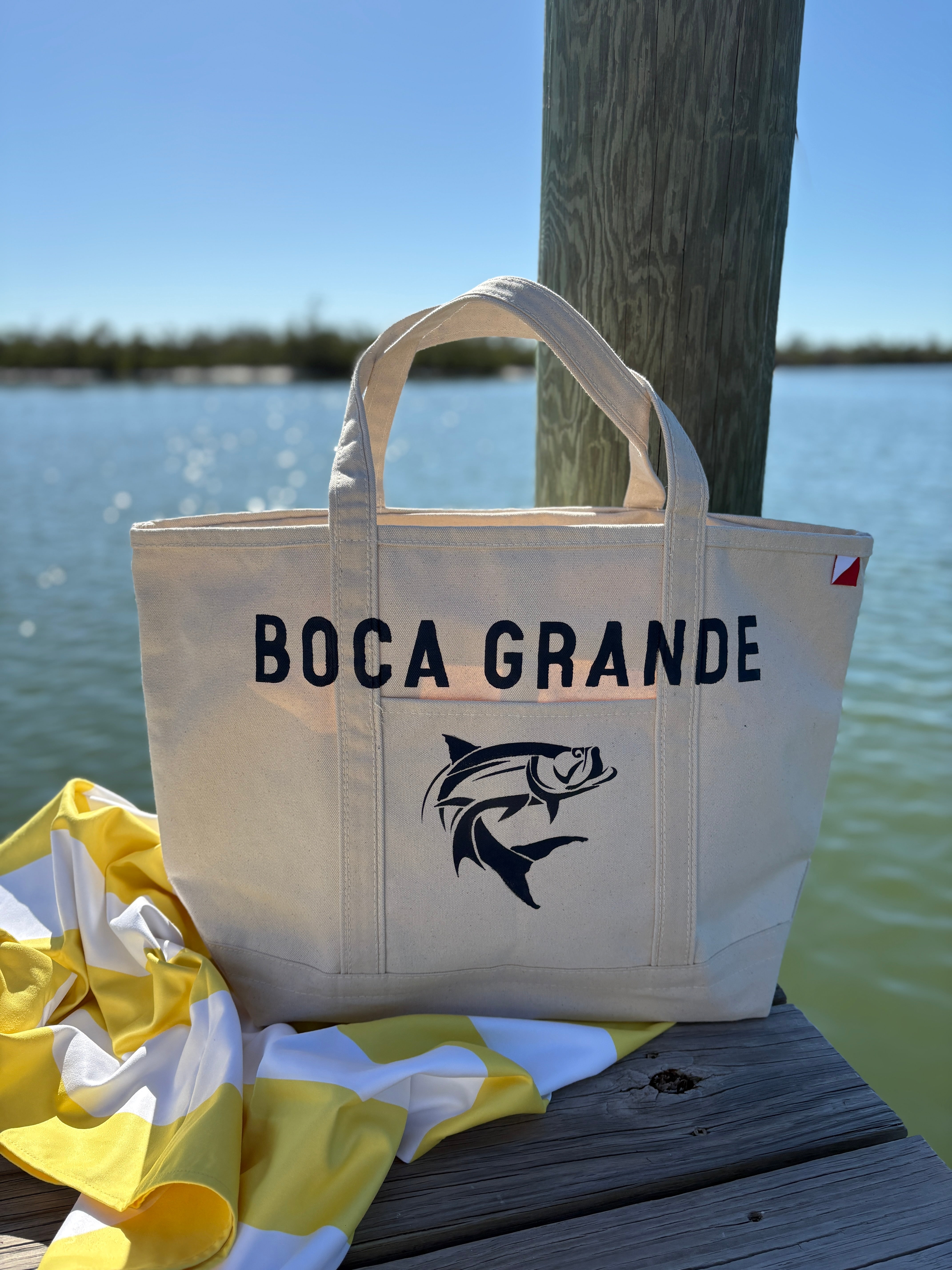 Boca Grande Tarpon Silhouette Tote