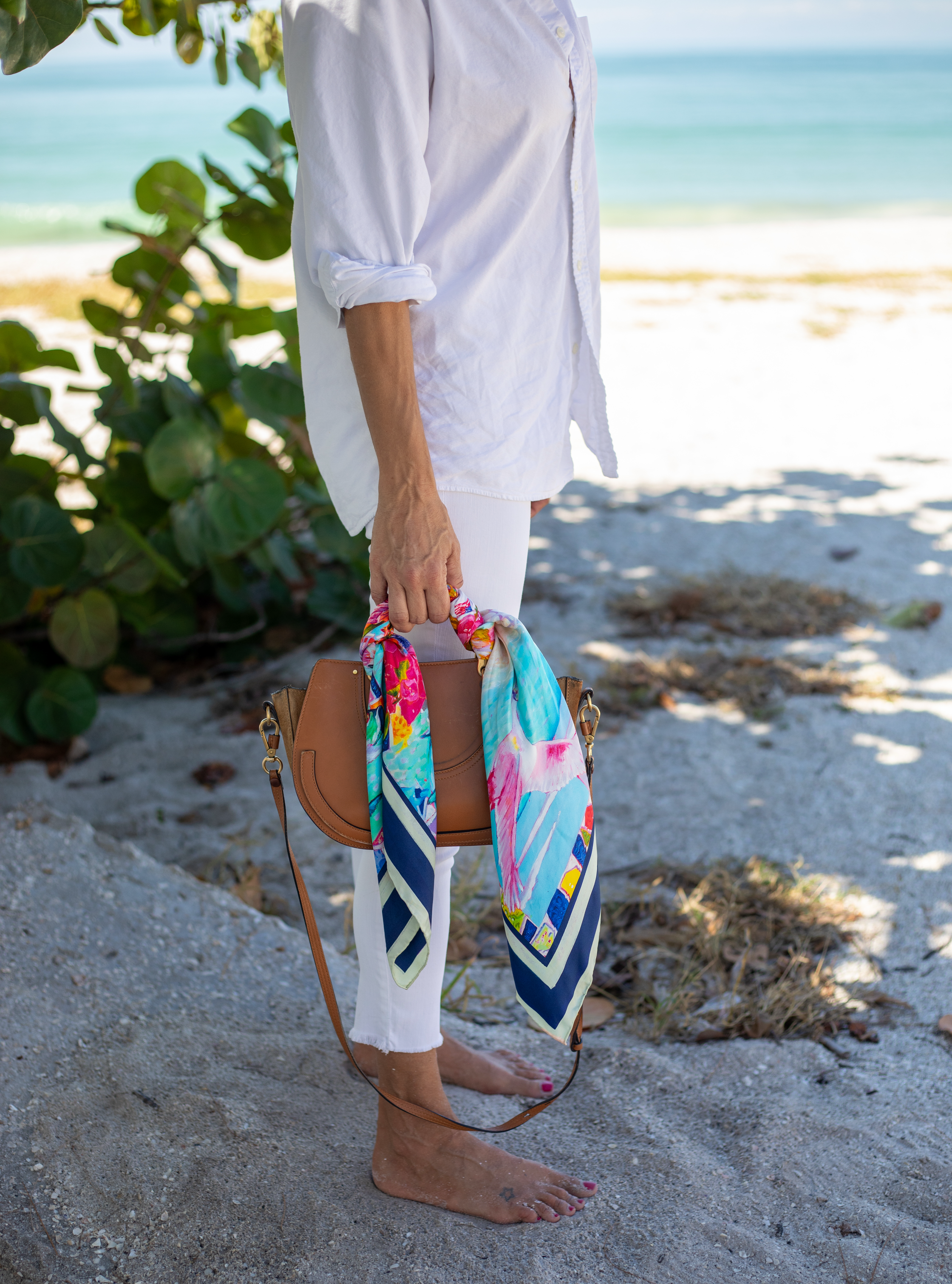 The Boca Grande Silk Scarf - Midnight Pass