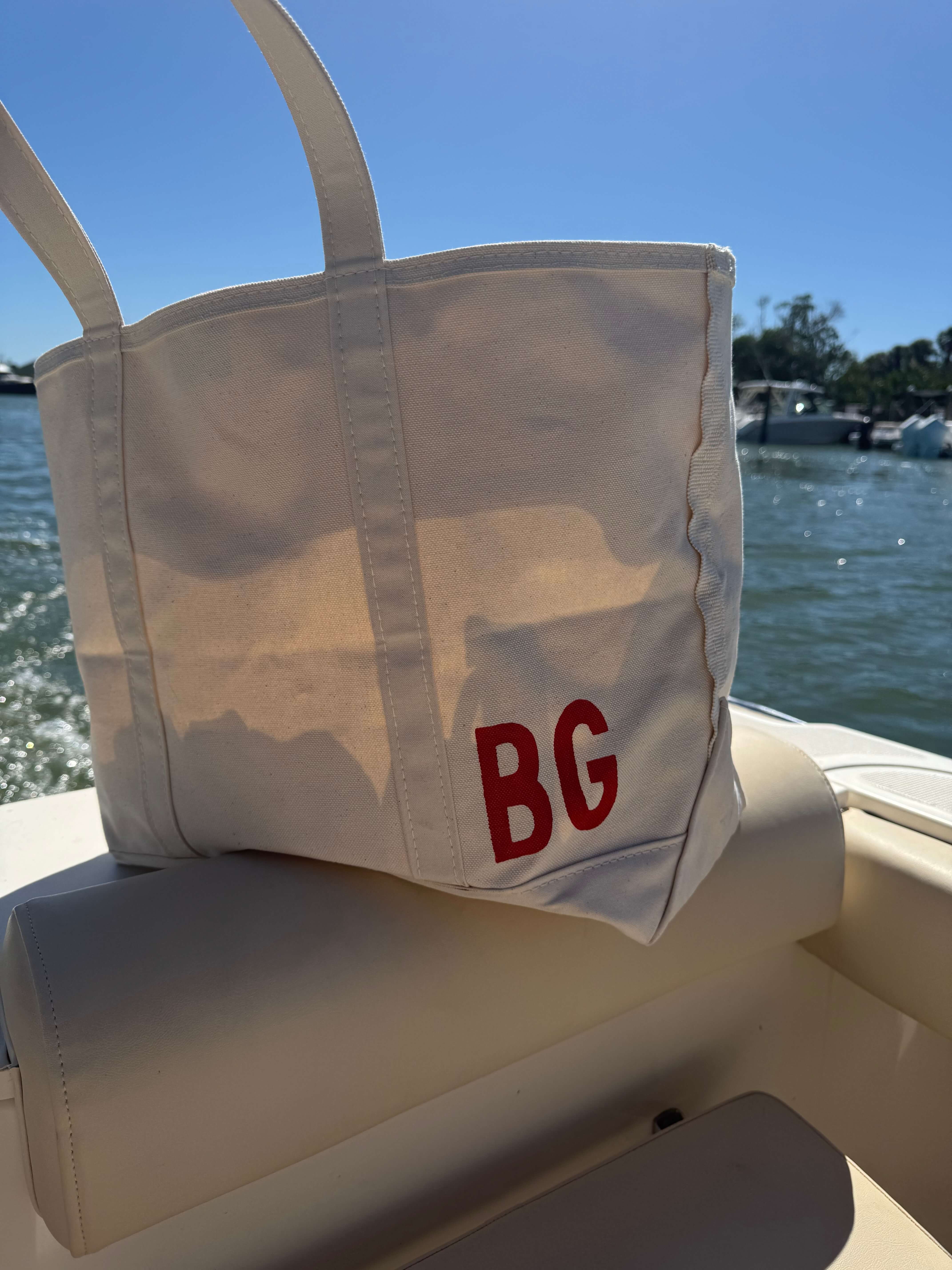 Boca Grande Coordinates Large Tote in Florida Orange