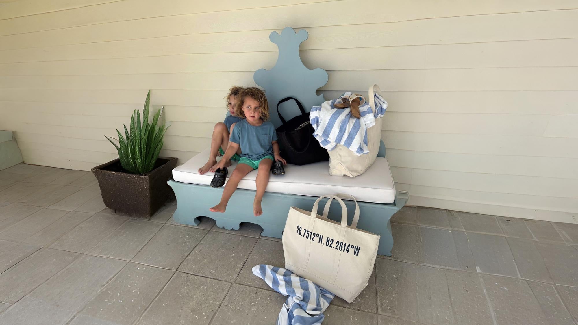 Boca Grande Coordinates Large Tote in Nautical Navy