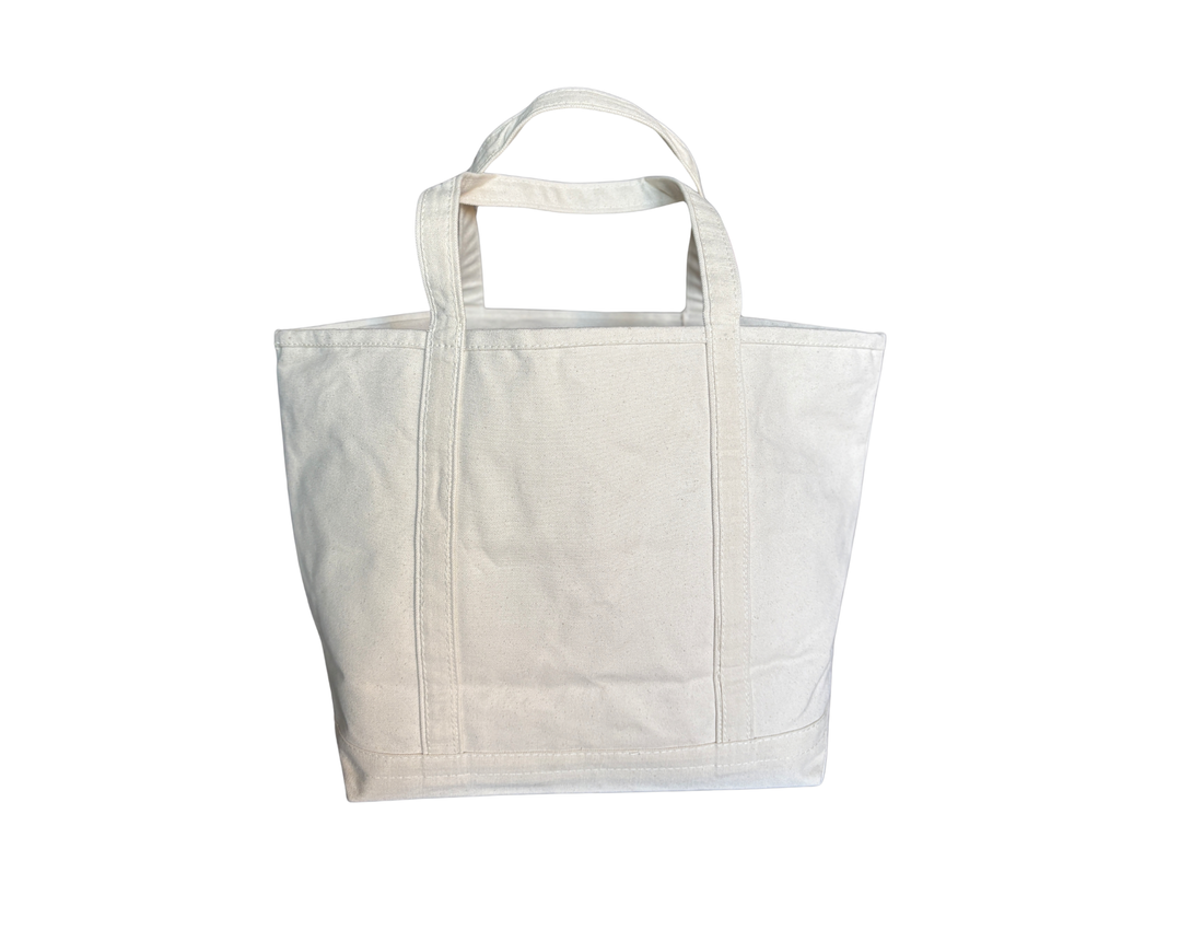 Custom hand-painted large tote bag