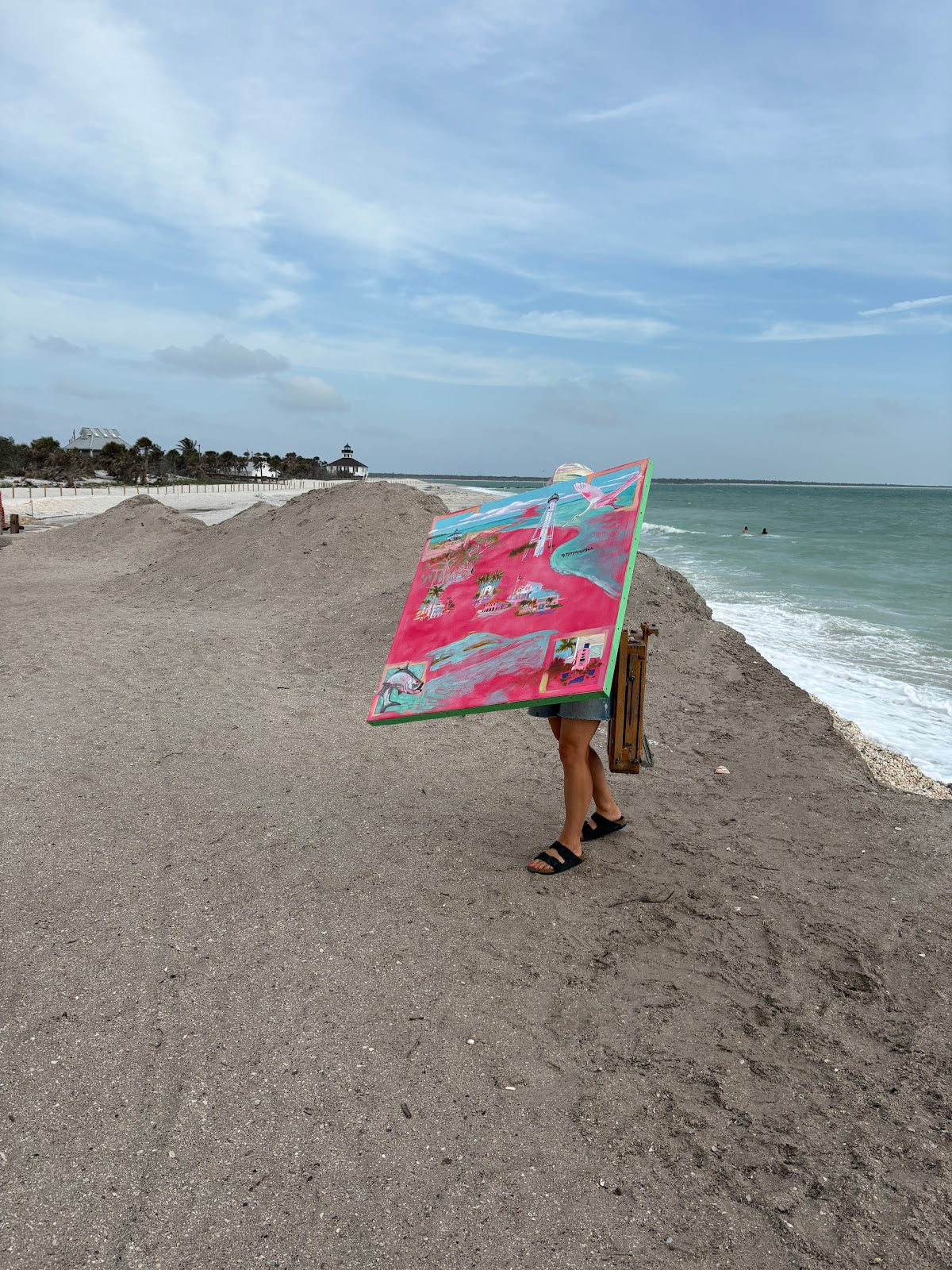 Silk Scarf in Midnight Pass - Boca Grande Edition