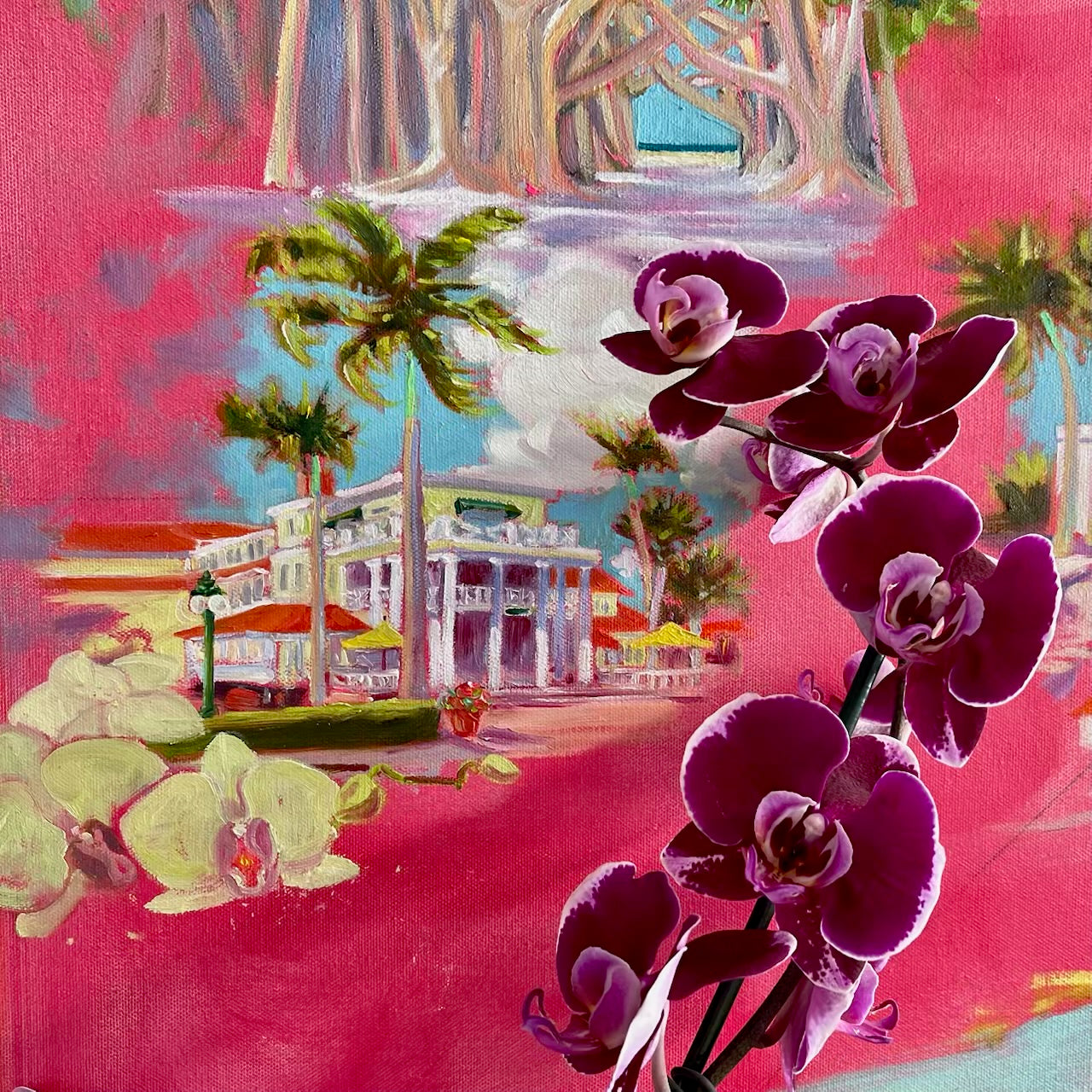 Silk Scarf in Midnight Pass - Boca Grande Edition