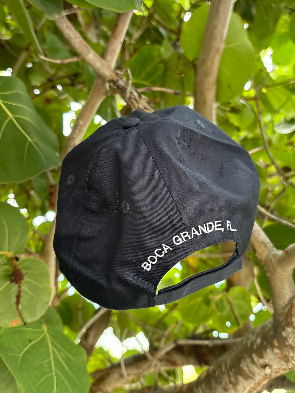 33921 Boca Grande hat in Navy, back view