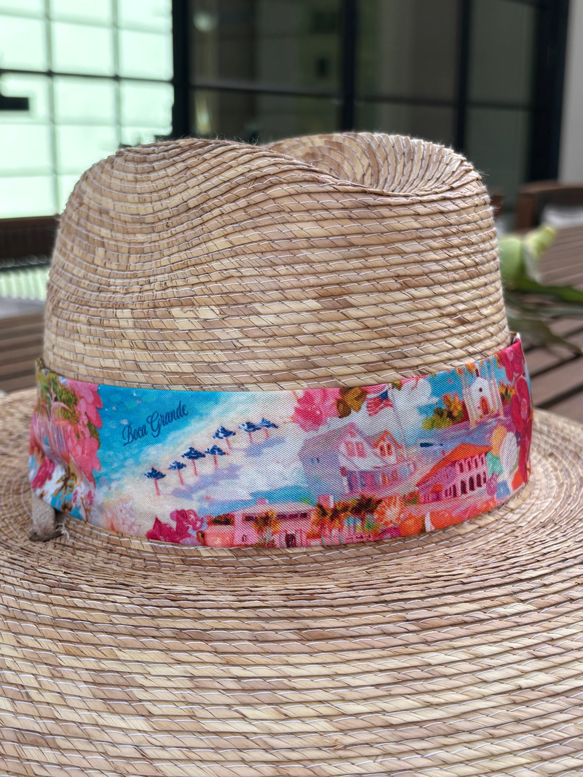 Orchid Bloom hat band pink architecture