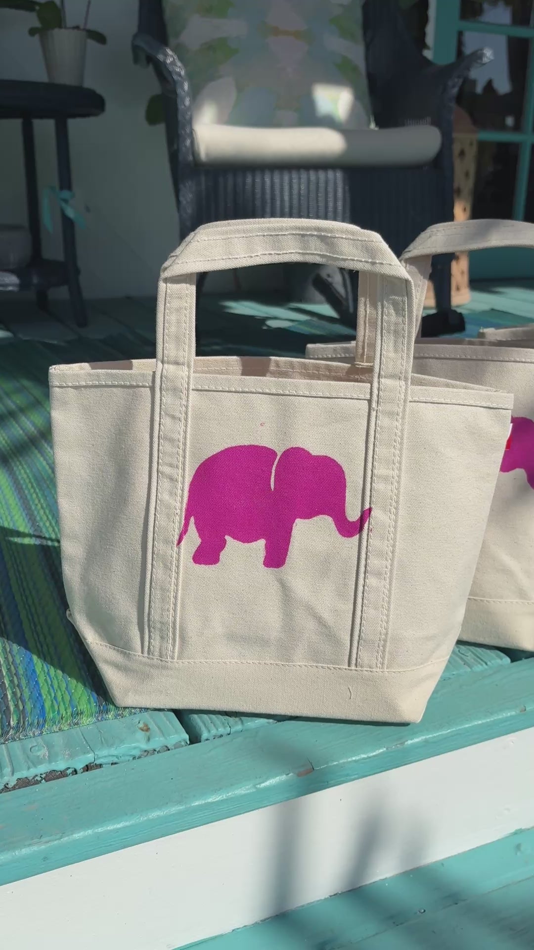 Pink Elephant Mini Tote