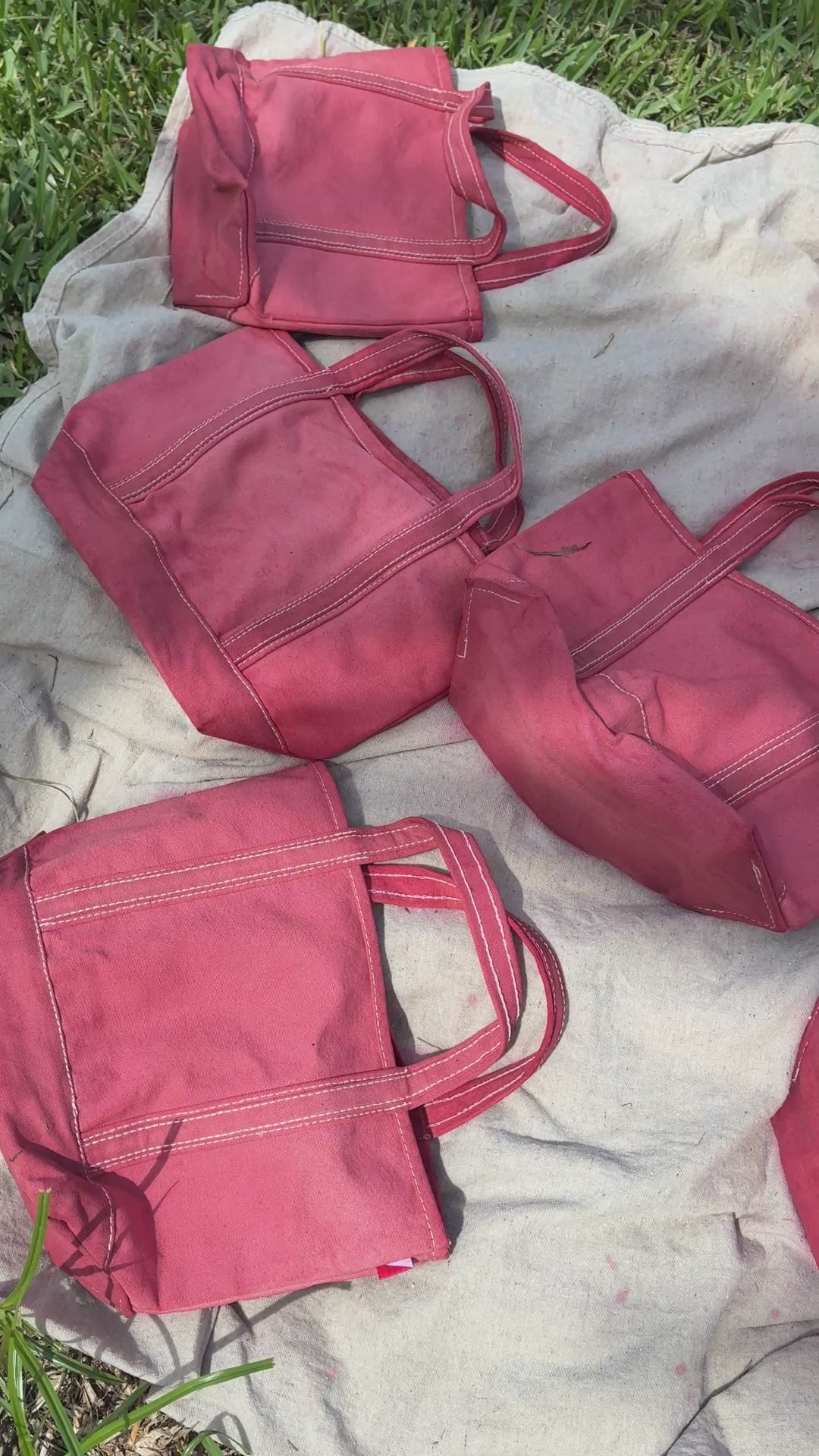 Nantucket hand-dyed hand-painted large tote